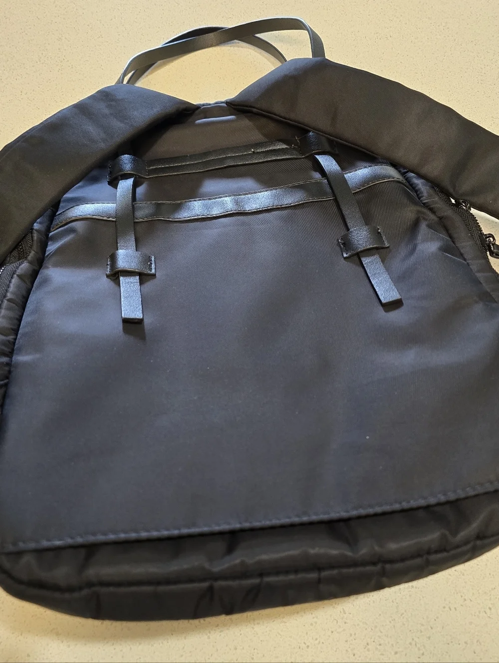 Steve Madden Black Quilted Puffer Backpack Travel School Bag